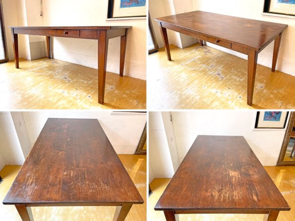 ビンテージスタイル アトリエテーブル ダイニングテーブル Atelier table バーチ材 ワークテーブル 1ドロワー 170ｃｍ ★