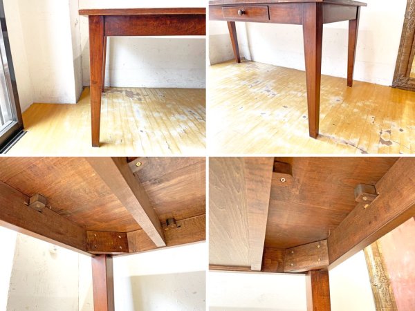 ビンテージスタイル アトリエテーブル ダイニングテーブル Atelier table バーチ材 ワークテーブル 1ドロワー 170ｃｍ ★