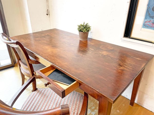 ビンテージスタイル アトリエテーブル ダイニングテーブル Atelier table バーチ材 ワークテーブル 1ドロワー 170ｃｍ ★