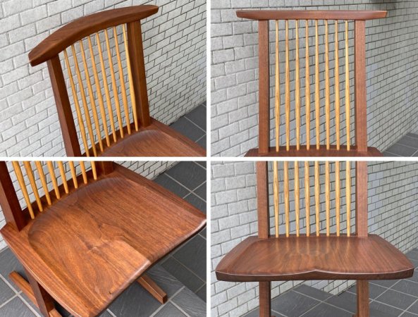 桜製作所 コノイドチェア CN101 CONOID CHAIR ジョージ・ナカシマ George Nakashima ダイニングチェア ウォールナット無垢材 ■