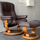 エコーネス EKORNES メイフェア Mayfair ストレスレスチェア stressless リクライニングチェア オットマンセット レザー ブラウン Sサイズ 北欧 ノルウェー ■