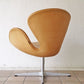 フリッツハンセン Fritz Hansen スワンチェア SWAN chair 3320 ナチュラルレザー アルネ ヤコブセン Arne Jacobsen 北欧 デンマーク ◇