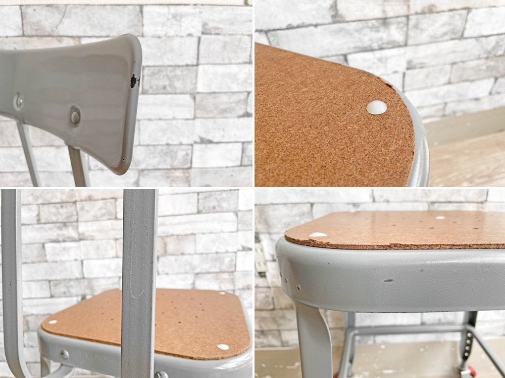 リオン LYON ファクトリー チェア FACTORY CHAIR グレー バックレスト キャスター パシフィックファニチャーサービス P.F.S取り扱い 廃番 ●