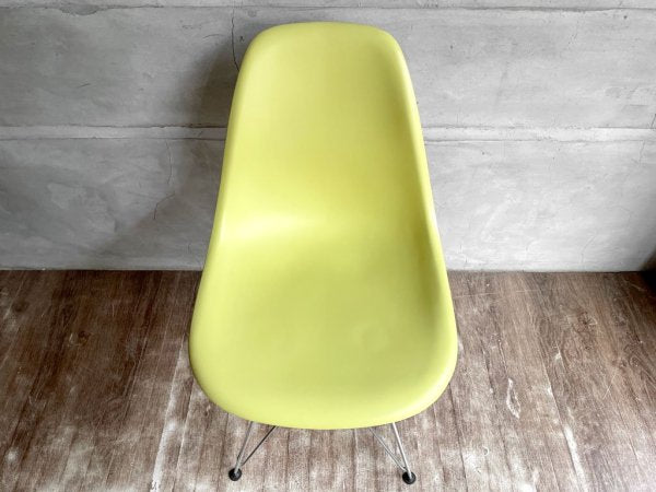 ヴィトラ Vitra サイドシェルチェア エッフェルベース ポリプロピレン製 イエロー C&R イームズ ミッドセンチュリーデザイン ♪