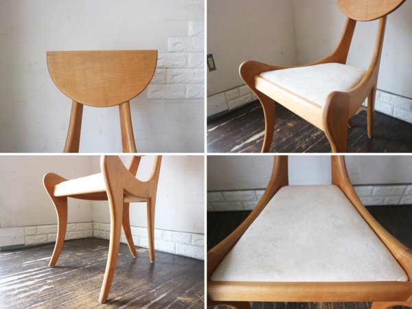 ハンドメイド 無垢材 ダイニングチェア アメリカ製 USA クラフト家具 作家作品 オーダーメイド ◎