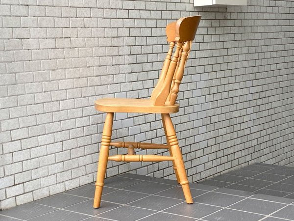 英国カントリースタイル フィドルチェア ダイニングチェア パイン材 カーフ karf 購入 A ■