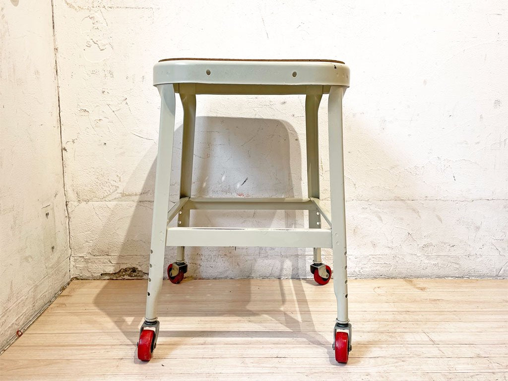 リオン LYON ファクトリー スツール FACTORY STOOL ホワイト キャスター パシフィックファニチャーサービス P.F.S取り扱い 廃番 B ★