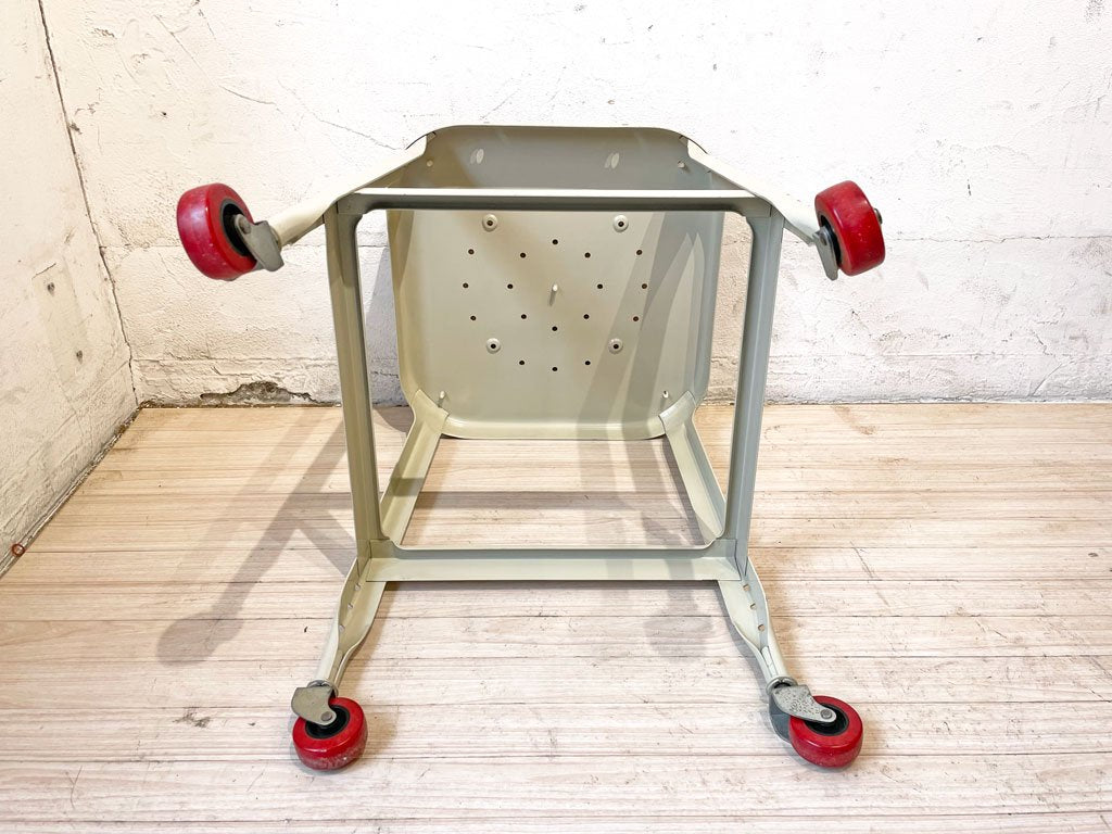 リオン LYON ファクトリー スツール FACTORY STOOL ホワイト キャスター パシフィックファニチャーサービス P.F.S取り扱い 廃番 B ★