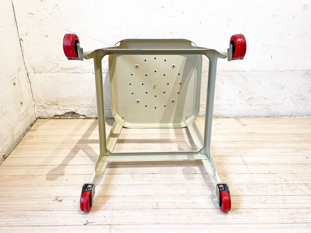 リオン LYON ファクトリー スツール FACTORY STOOL ホワイト キャスター パシフィックファニチャーサービス P.F.S取り扱い 廃番 A ★