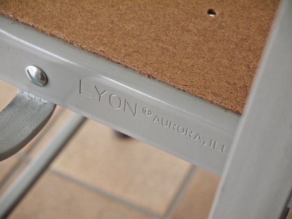 リオン LYON ファクトリー チェア FACTORY CHAIR グレー バックレスト パシフィックファニチャーサービス P.F.S取り扱い 廃番 ◇