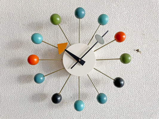 ヴィトラ Vitra ボールクロック Ball Clock マルチ ウォールクロック 掛時計 ジョージ・ネルソン George Nelson ミッドセンチュリー ムーブメント不動 現状品 ●