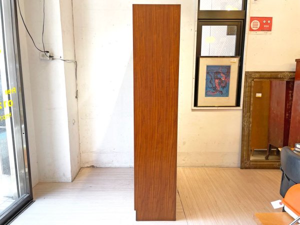 ジャパンビンテージ Japan Vintage チーク材 カップボード ブックシェルフ キャビネット ガラス扉 食器棚 飾り棚 本棚 北欧スタイル ★