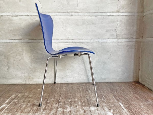 フリッツハンセン Fritz Hansen セブンチェア 廃盤色 ダークブルー ラッカー アルネ・ヤコブセン Arne Jacobsen デンマーク 北欧家具 ♪