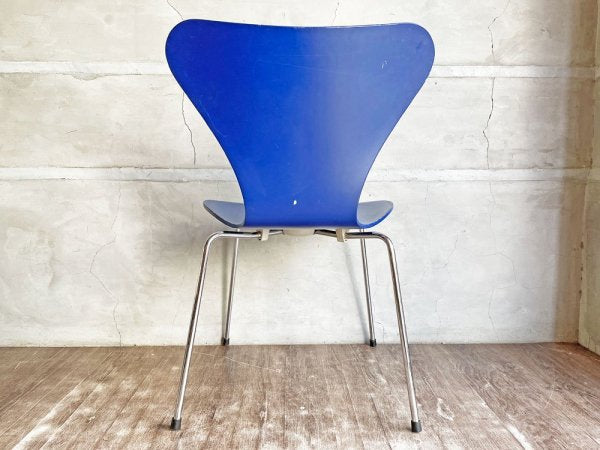 フリッツハンセン Fritz Hansen セブンチェア 廃盤色 ダークブルー ラッカー アルネ・ヤコブセン Arne Jacobsen デンマーク 北欧家具 ♪