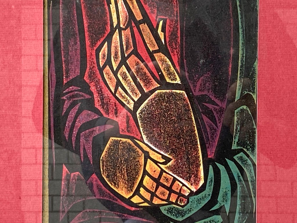 版画 リトグラフ 額装 聖母子像 マリア 宗教画 人物画 作家不詳 ■