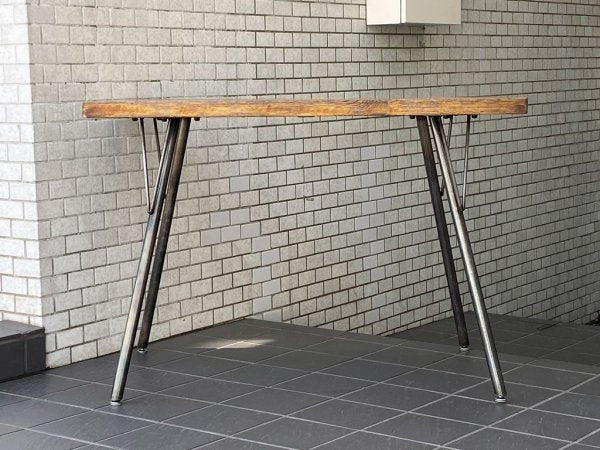 ジャーナルスタンダードファニチャー journal standard Furniture サンク SENS ダイニングテーブル 無垢天板 インダストリアルスタイル ■