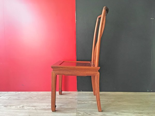 FEFCO FINE FURNITURE ダイニングチェア 花梨 カリン材 無垢材 中国家具 ●