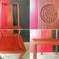 FEFCO FINE FURNITURE ダイニングチェア 花梨 カリン材 無垢材 中国家具 ●