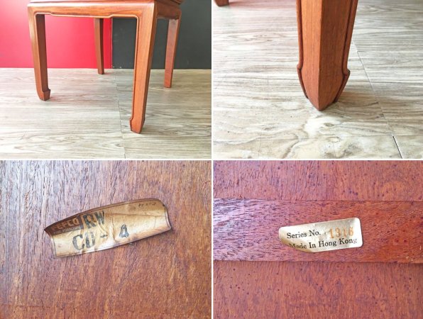 FEFCO FINE FURNITURE ダイニングチェア 花梨 カリン材 無垢材 中国家具 ●