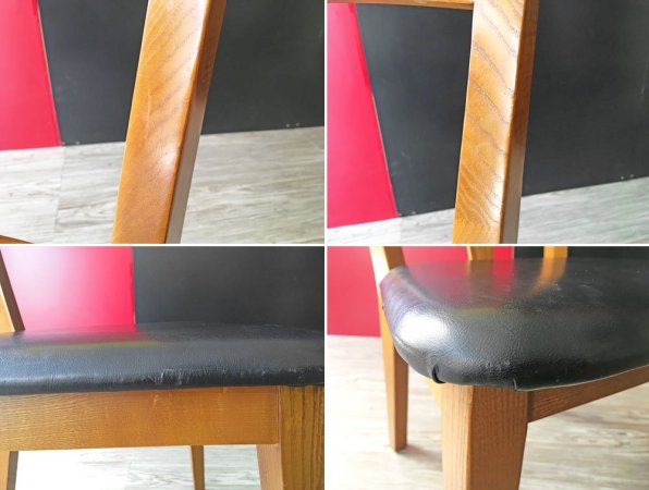 アクメファニチャー ACME Furniture カーディフ チェア CARDIFF CHAIR ダイニングチェア アッシュ材 ビニールレザーシート ブラック ●