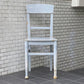 フランスアンティーク France Antique シャビーシック 木製 ダイニングチェア ブルー ペイント 花台 ランプ台 ビンテージ B ■