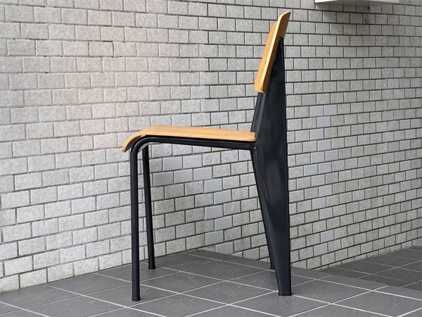 ヴィトラ Vitra スタンダードチェア Standard chair オーク材 ナチュラル ディープブラック ジャン・プルーヴェ ■