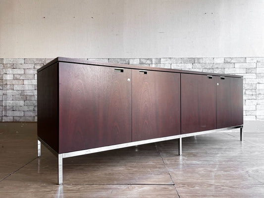 ノル Knoll クレデンザ Credenza 4 Position サイドボード マホガニー スチールレッグ フローレンス ノール Florence Knoll  デザイン ミッドセンチュリー ●