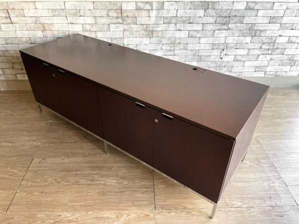 ノル Knoll クレデンザ Credenza 4 Position サイドボード マホガニー スチールレッグ フローレンス ノール Florence Knoll  デザイン ミッドセンチュリー ●