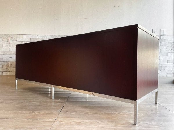 ノル Knoll クレデンザ Credenza 4 Position サイドボード マホガニー スチールレッグ フローレンス ノール Florence Knoll  デザイン ミッドセンチュリー ●