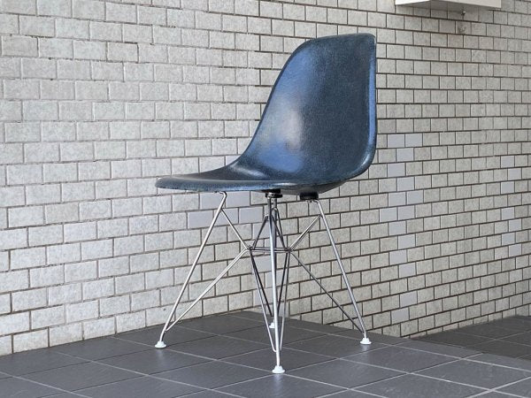 ハーマンミラー Herman Miller 2ndビンテージ サイドシェルチェア FRP製 ネオボー エッフェルベース ロータイプ C&R イームズ ミッドセンチュリー ■