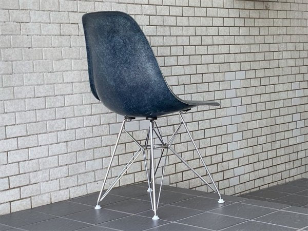 ハーマンミラー Herman Miller 2ndビンテージ サイドシェルチェア FRP製 ネオボー エッフェルベース ロータイプ C&R イームズ ミッドセンチュリー ■