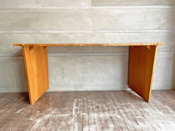 山の中家具工房 WOOD WORKING PLACE ナラ無垢材 デスク コンソールテーブル 笹谷益祥 W152 ♪