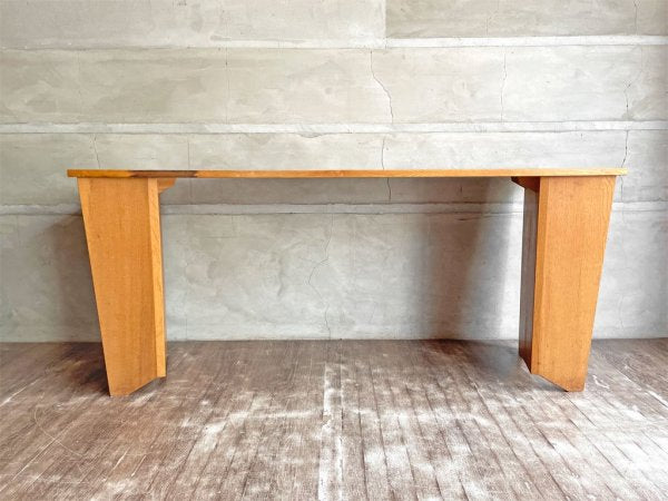 山の中家具工房 WOOD WORKING PLACE ナラ無垢材 デスク コンソールテーブル 笹谷益祥 W152 ♪