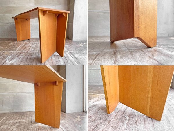 山の中家具工房 WOOD WORKING PLACE ナラ無垢材 デスク コンソールテーブル 笹谷益祥 W152 ♪