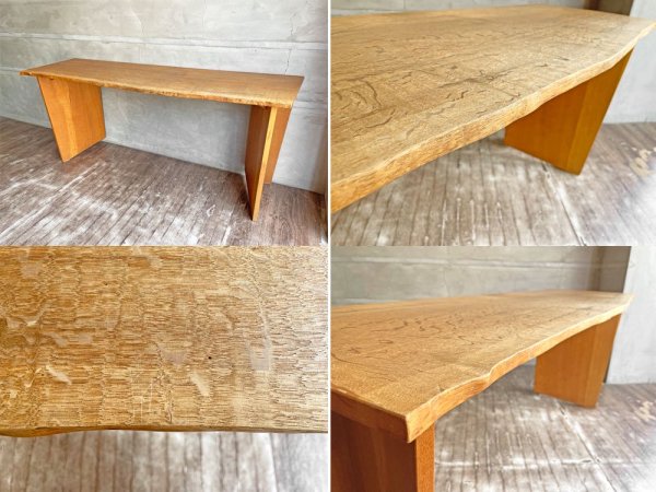 山の中家具工房 WOOD WORKING PLACE ナラ無垢材 デスク コンソールテーブル 笹谷益祥 W152 ♪