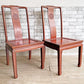 FEFCO FINE FURNITURE ダイニングチェア 2脚セット 花梨 カリン材 無垢材 中国家具 ●