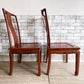 FEFCO FINE FURNITURE ダイニングチェア 2脚セット 花梨 カリン材 無垢材 中国家具 ●