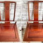 FEFCO FINE FURNITURE ダイニングチェア 2脚セット 花梨 カリン材 無垢材 中国家具 ●