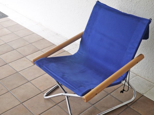 ニーチェア ヤング Ny chair YANG フォールディングチェア 折畳み椅子 ナチュラル ブルー 新居猛 ◇