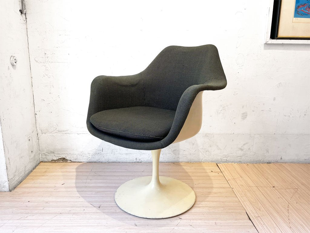 ノル Knoll チューリップ アームチェア エーロ・サーリネン Eero Saarinen FRP ファブリック張 スペースエイジ ビンテージ ミッドセンチュリー ★