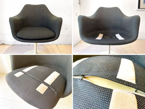 ノル Knoll チューリップ アームチェア エーロ・サーリネン Eero Saarinen FRP ファブリック張 スペースエイジ ビンテージ ミッドセンチュリー ★