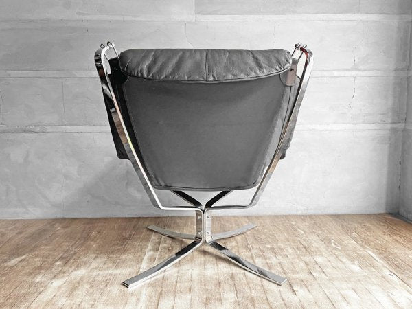 バットネ VATNE ファルコンチェア Falcon Chair シガード・レッセル Sigurl Resell LUX レザー 本革 メタルフレーム ノルウェー 希少♪