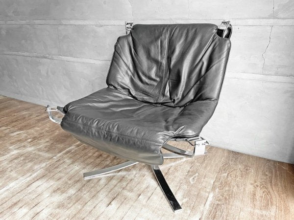 バットネ VATNE ファルコンチェア Falcon Chair シガード・レッセル Sigurl Resell LUX レザー 本革 メタルフレーム ノルウェー 希少♪