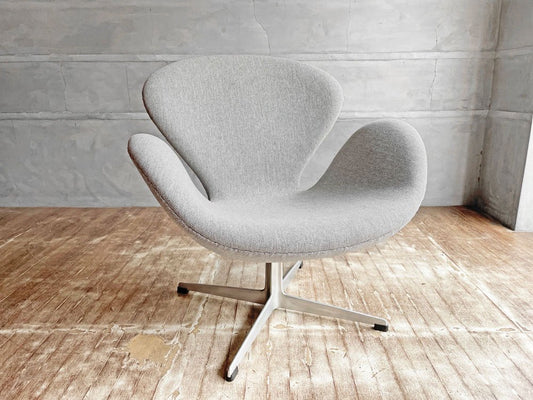 フリッツハンセン FritzHansen スワンチェア SWAN グレー マハラム生地MODE 張り替え済み アルネ ヤコブセン Arne Jacobsen 北欧 デンマーク♪