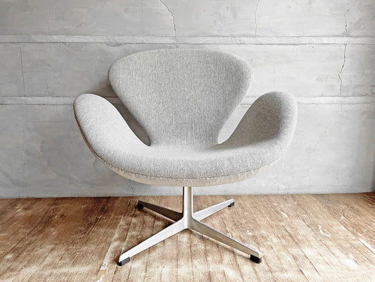 フリッツハンセン FritzHansen スワンチェア SWAN グレー マハラム生地MODE 張り替え済み アルネ ヤコブセン Arne Jacobsen 北欧 デンマーク♪