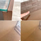 フクラ HUKLA TWG 96 センターテーブル ローテーブル クリアガラス×メープル材 ブラウン ポリウレタン塗装 W120cm 定価￥98,700- 廃番 ●