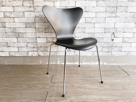 フリッツハンセン Fritz Hansen セブンチェア ブラック ラッカー アルネ・ヤコブセン Arne Jacobsen デンマーク 北欧家具 A ●