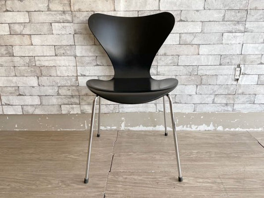 フリッツハンセン Fritz Hansen セブンチェア ブラック ラッカー アルネ・ヤコブセン Arne Jacobsen デンマーク 北欧家具 A ●