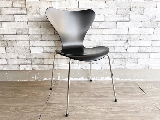 フリッツハンセン Fritz Hansen セブンチェア ブラック ラッカー アルネ・ヤコブセン Arne Jacobsen デンマーク 北欧家具 B ●