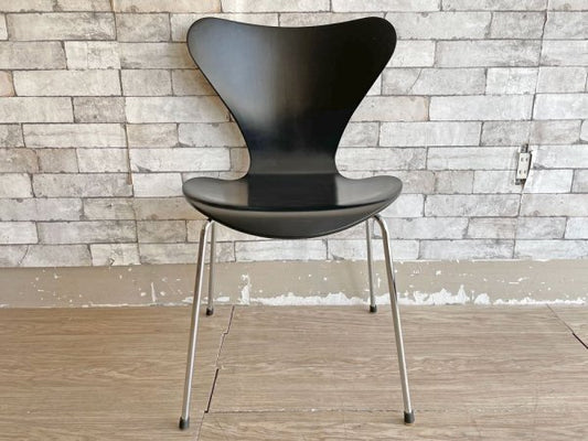 フリッツハンセン Fritz Hansen セブンチェア ブラック ラッカー アルネ・ヤコブセン Arne Jacobsen デンマーク 北欧家具 B ●